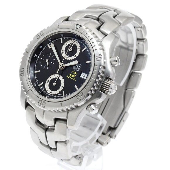 TAG HEUER Link Ayrton Senna CT5114 Chronograph black Dial Automatic Men's - Picture 1 of 11